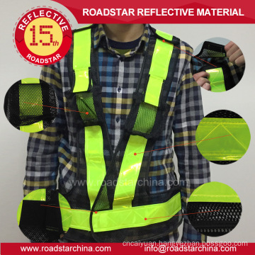 hook and loop high visibility reflective safety vest